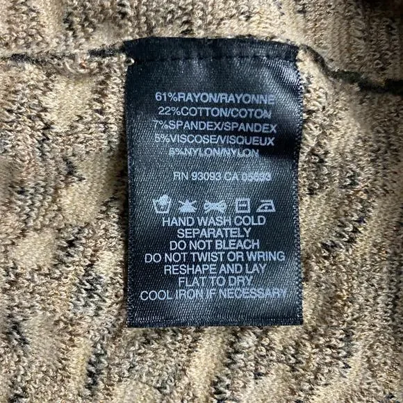 NIC+ZOE Sweater XL Animal Print Brown Cardigan Tunic V-Neck Lightweight - Picture 10 of 11